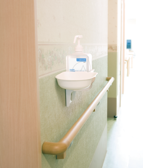 Alsoft A disinfectant in a corridor