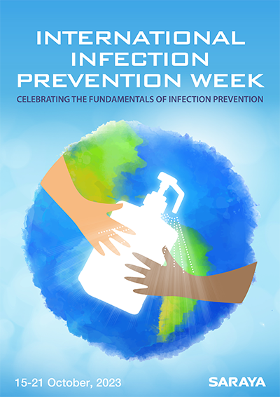 International Infection Prevention Week 2023 poster by SARAYA