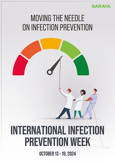 International Infection Prevention Week 2024 poster by SARAYA