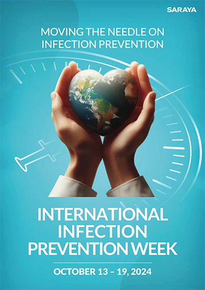 International Infection Prevention Week 2024 poster by SARAYA