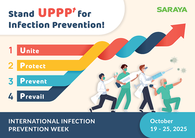International Infection Prevention Week 2025 poster by SARAYA